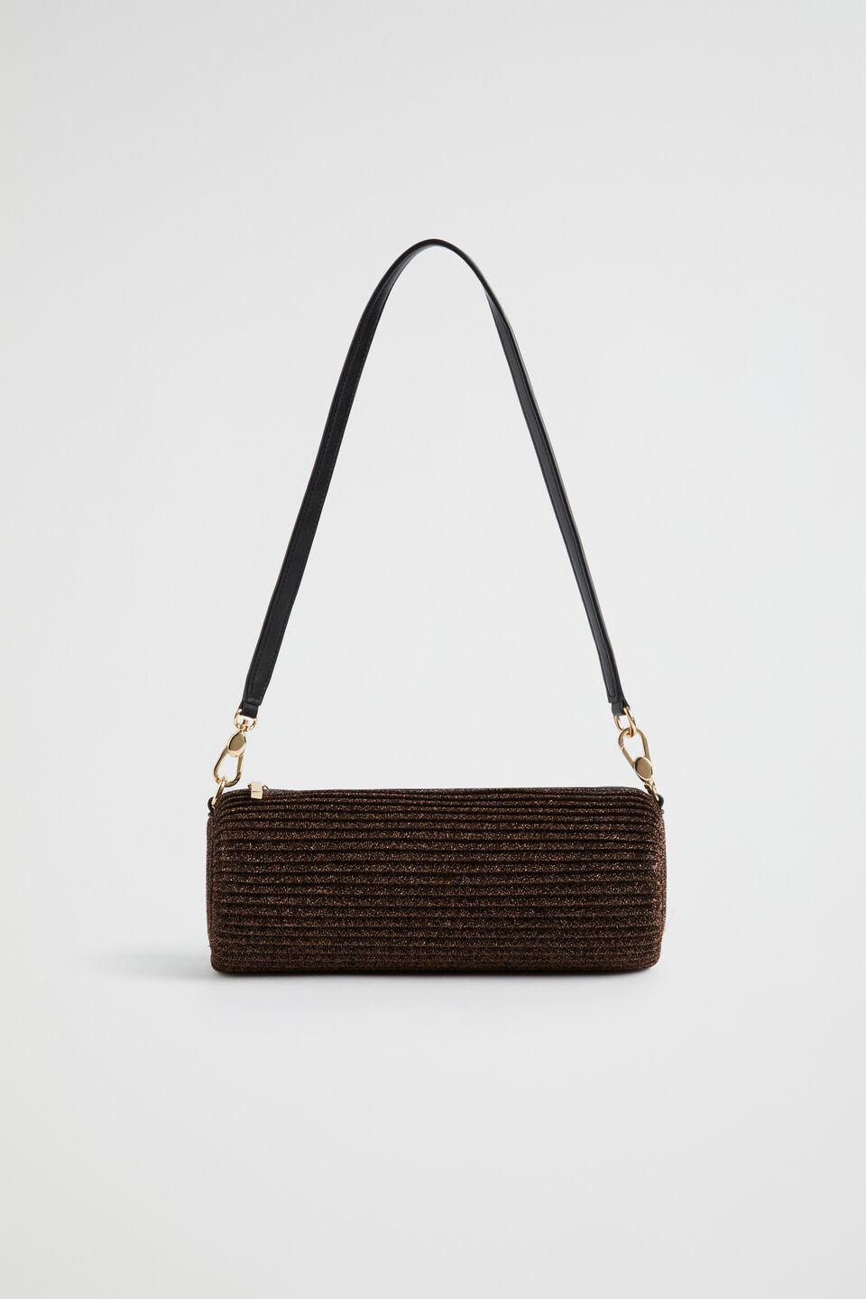 Pleated Shoulder Bag  Bronze