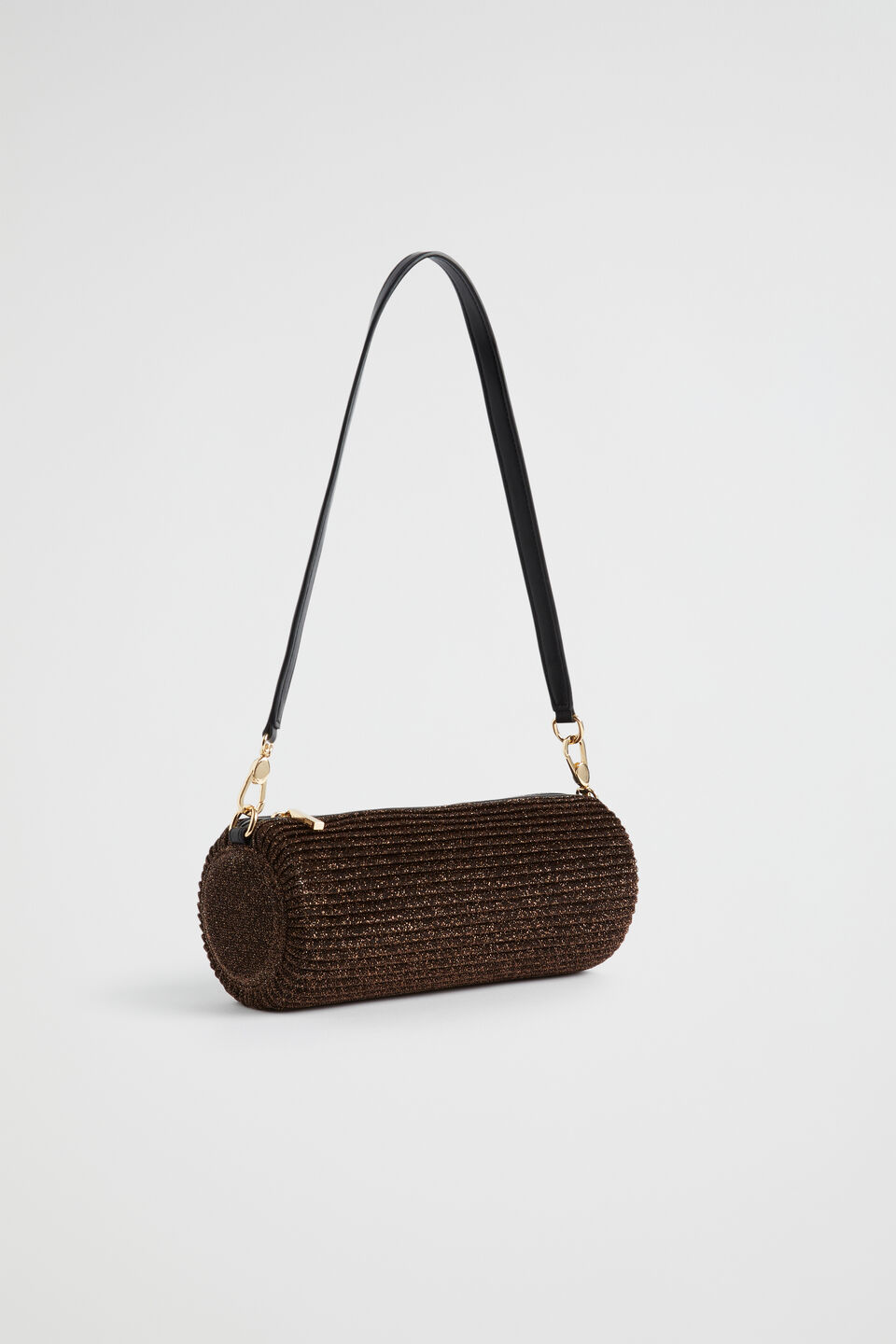 Pleated Shoulder Bag  Bronze