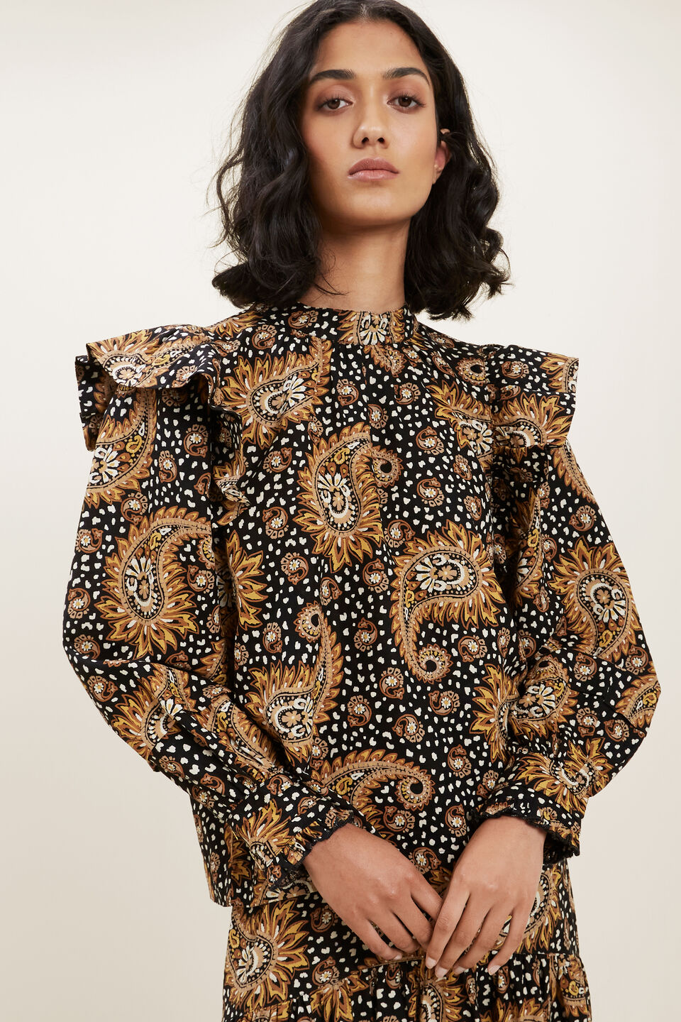 Paisley Frill Blouse  Paisley
