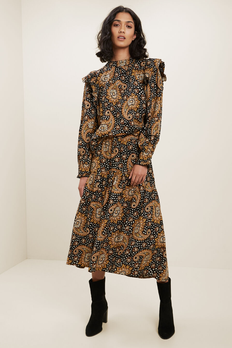 Paisley Frill Blouse  Paisley