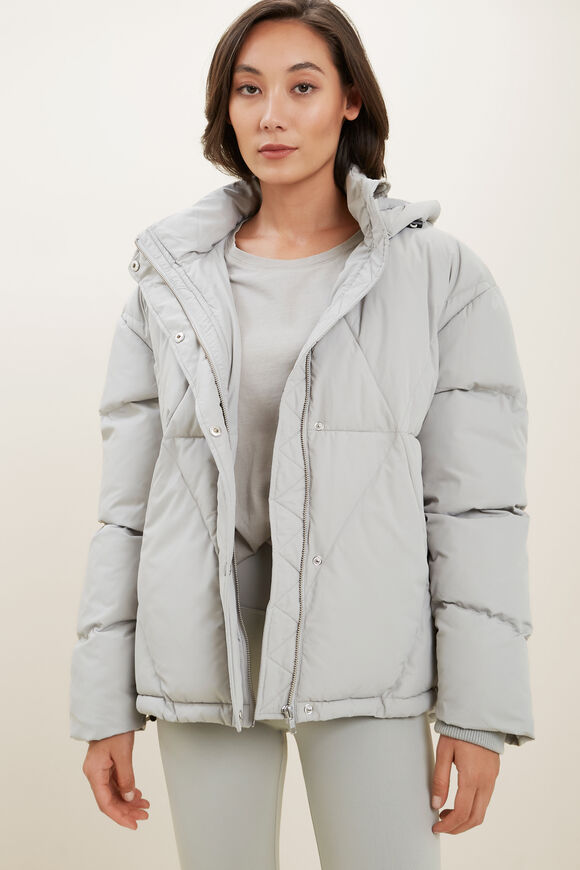 Diamond Puffer Jacket  Muted Khaki  hi-res