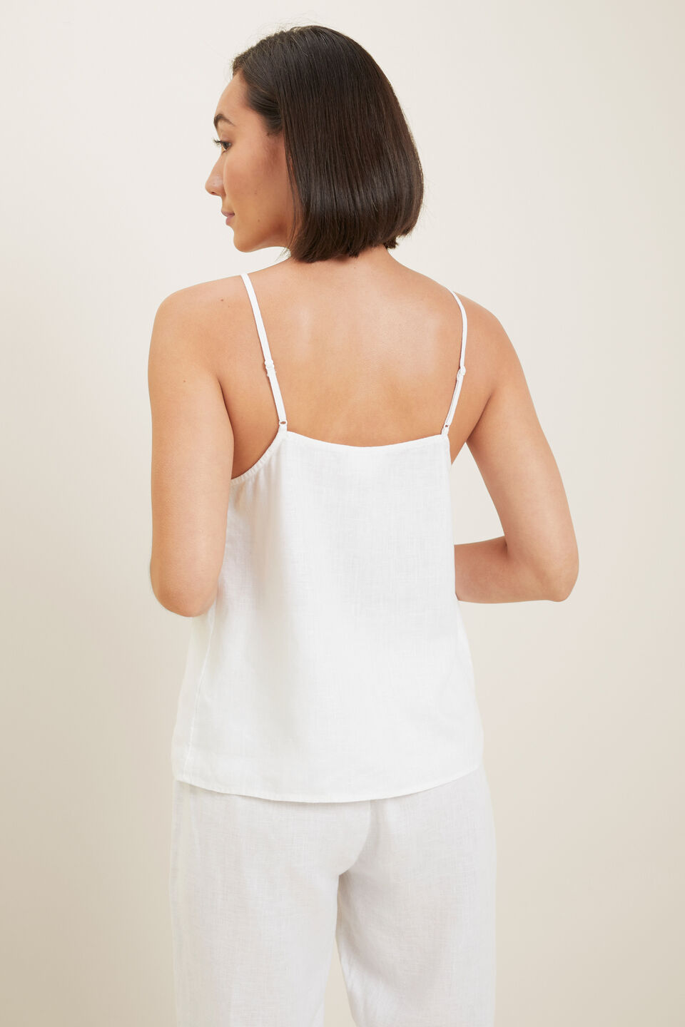 Linen Camisole  Whisper White
