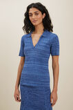 Sustainable Rib Knit Top  Eggshell Spacedye  hi-res