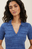 Sustainable Rib Knit Top  Eggshell Spacedye  hi-res