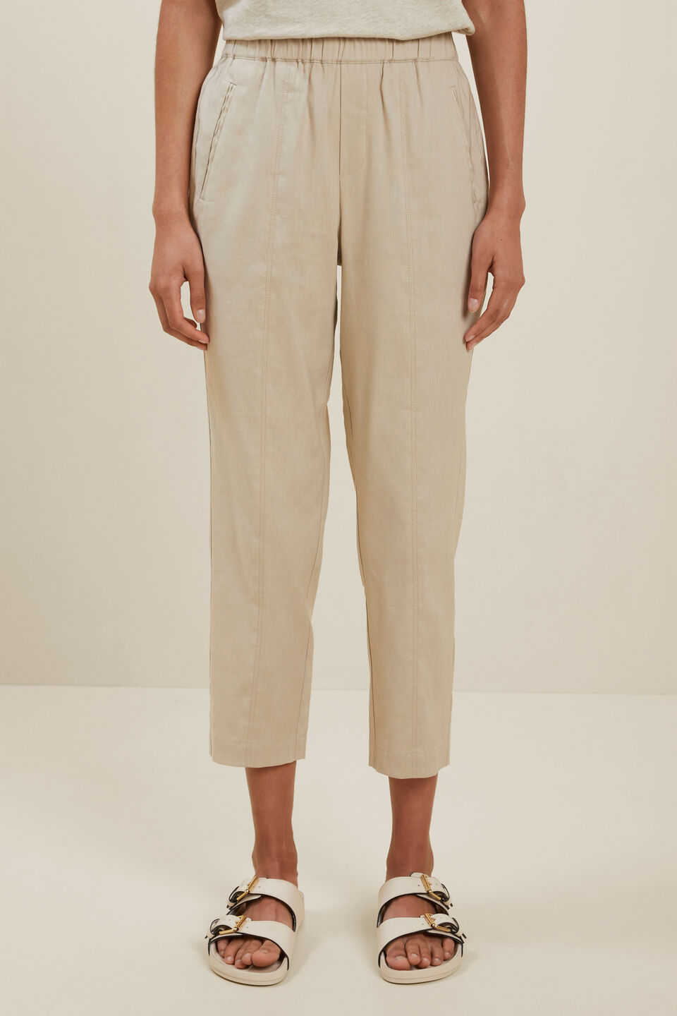 Slim Leg Pull On Pant  Cool Sand