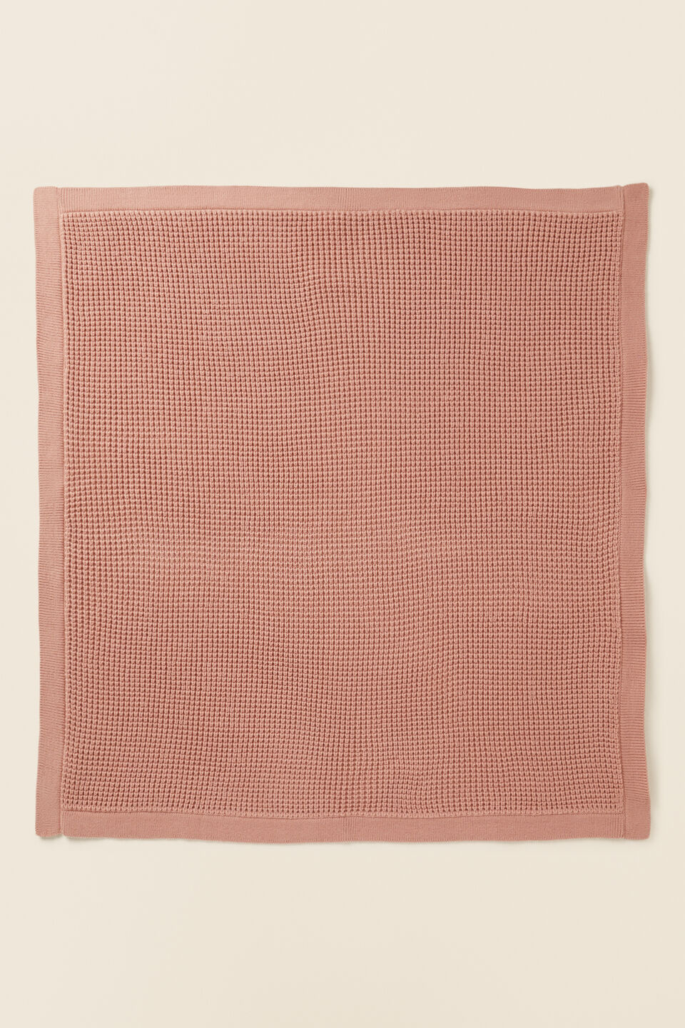 Fluffy Knit Blanket  Chalk Pink