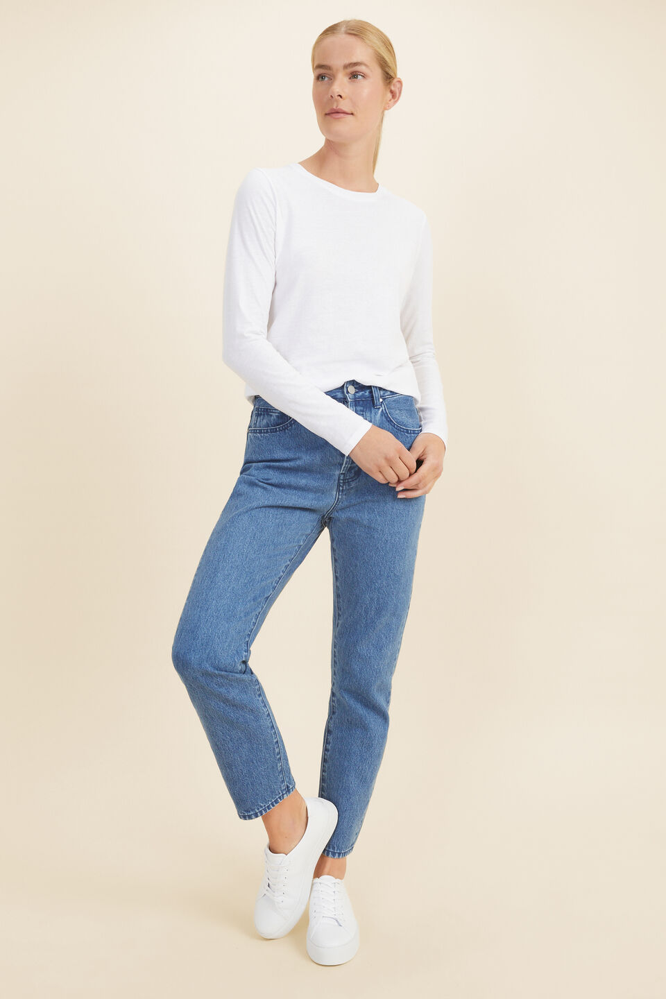 Core Long Sleeve Top  Whisper White