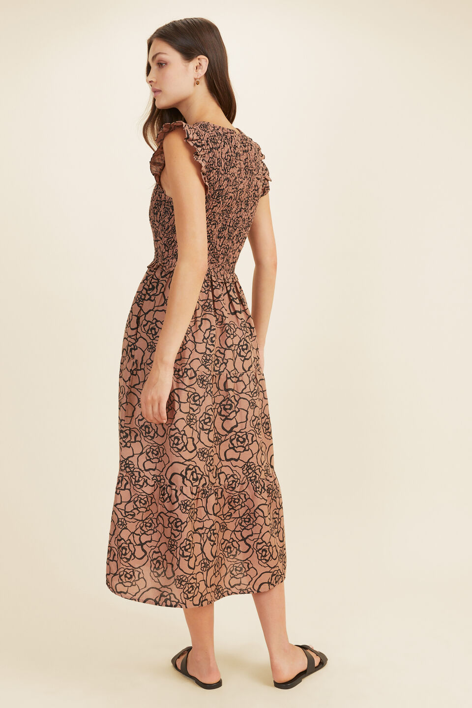 Floral Frill Midi Dress  Acorn Floral
