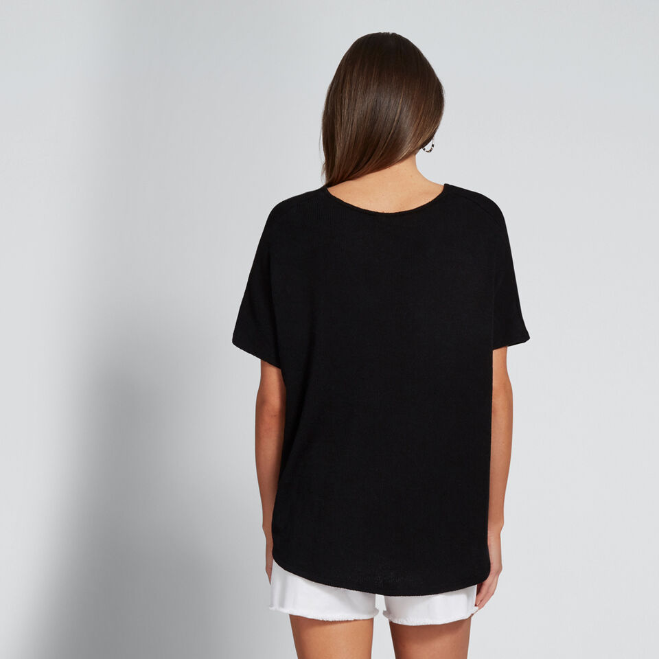 V-Neck Textured Tee  