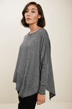 Core Asymmetrical Stripe Sweat  Onyx Marle Stripe  hi-res