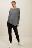 Core Asymmetrical Stripe Sweat  Onyx Marle Stripe  hi-res