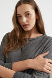 Core Asymmetrical Stripe Sweat  Onyx Marle Stripe  hi-res