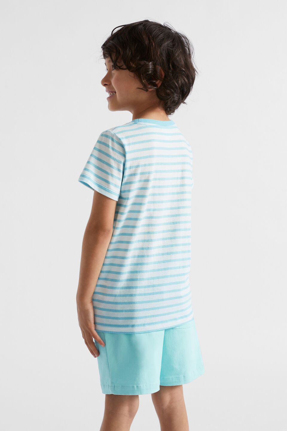 Core Logo Tee  Ocean Blue Stripe