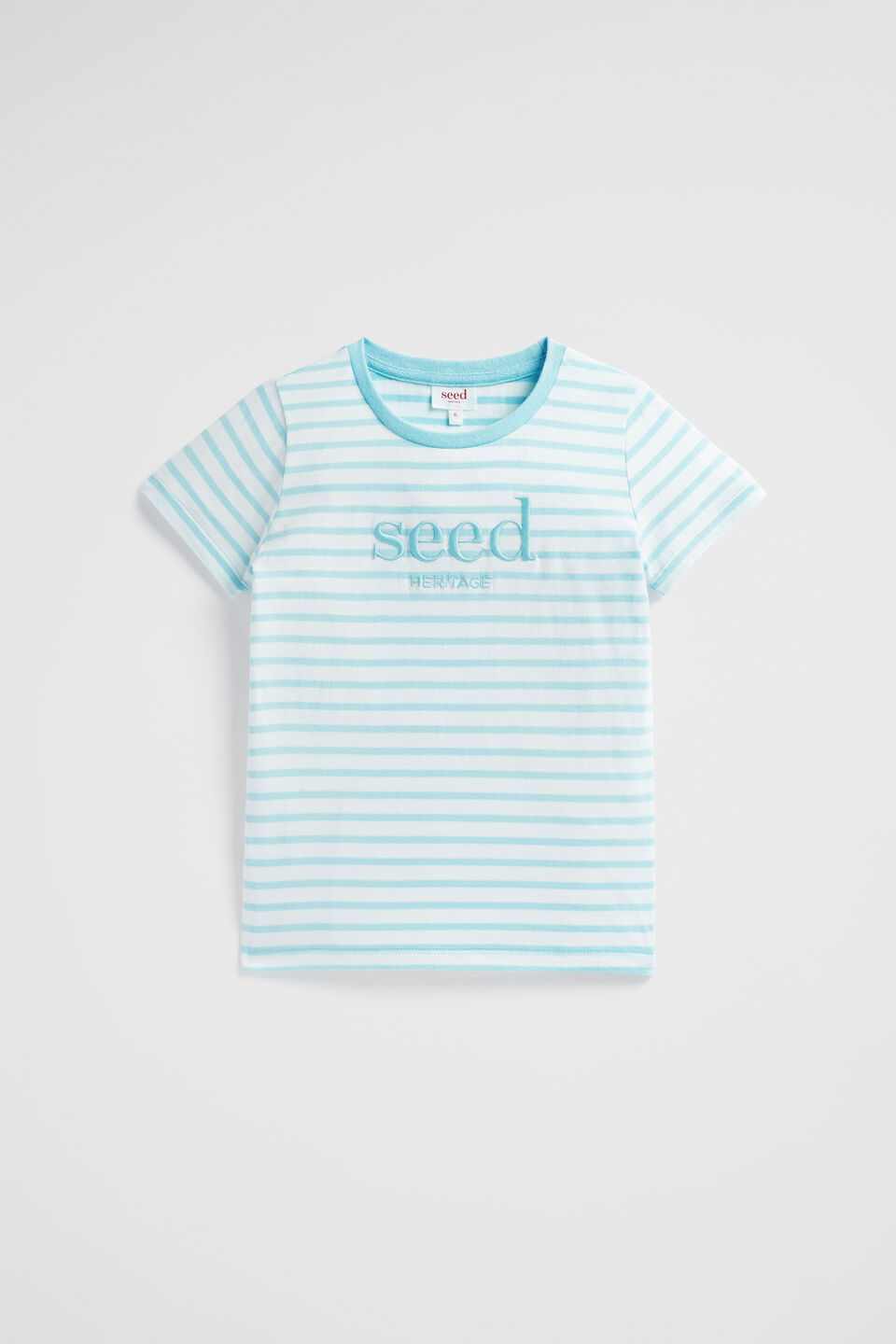 Core Logo Tee  Ocean Blue Stripe