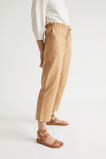 Textured Paperbag Crop Pant  Light Toffee  hi-res