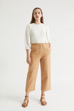 Textured Paperbag Crop Pant  Light Toffee  hi-res