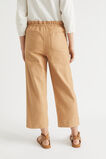 Textured Paperbag Crop Pant  Light Toffee  hi-res