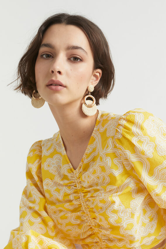 Natural Tier Earring  Natural Gold  hi-res