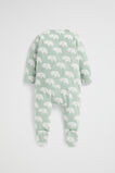 Elephant Jacquard Zipsuit  Sage  hi-res