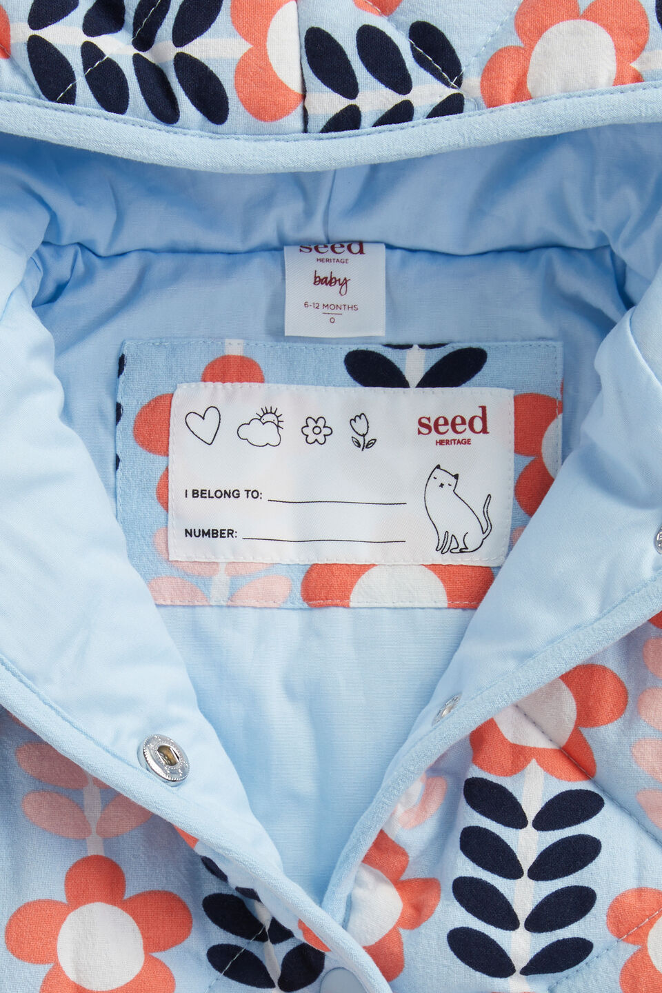 Floral Jacket  Pale Blue