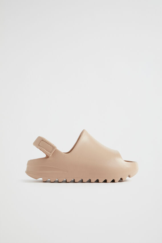 Moulded Slide with Strap  Latte  hi-res