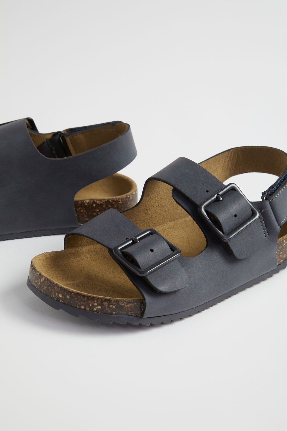 Double Buckle Slide  Navy