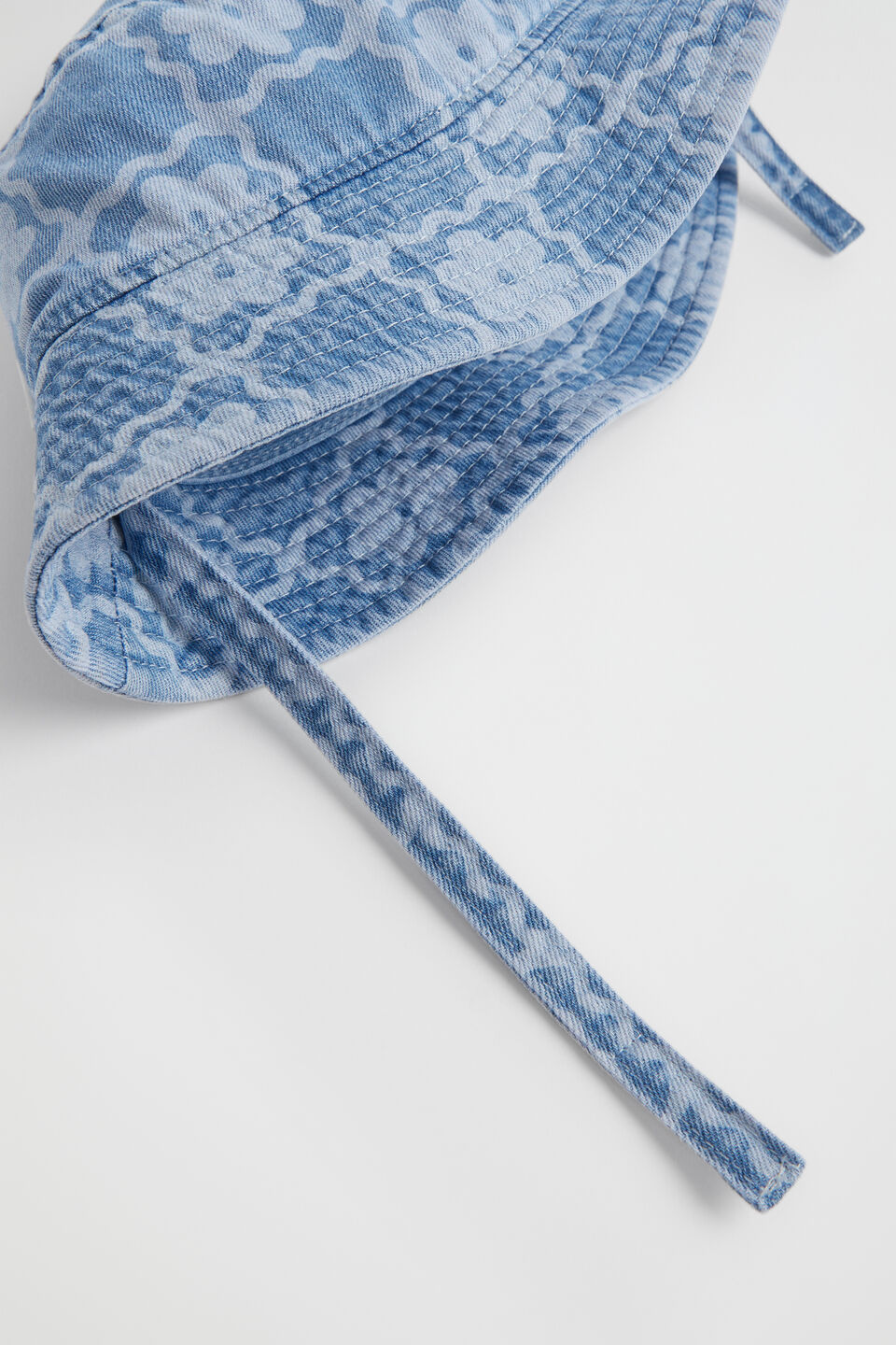 Daisy Check Sun Hat  Clean Blue Wash