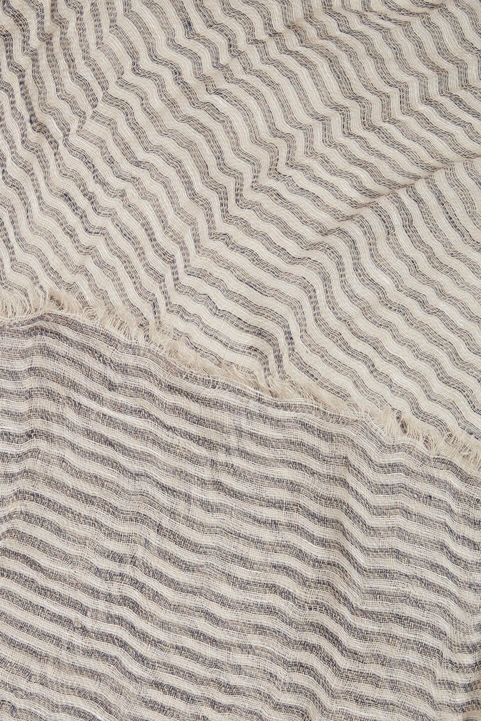 Stripe Linen Scarf  