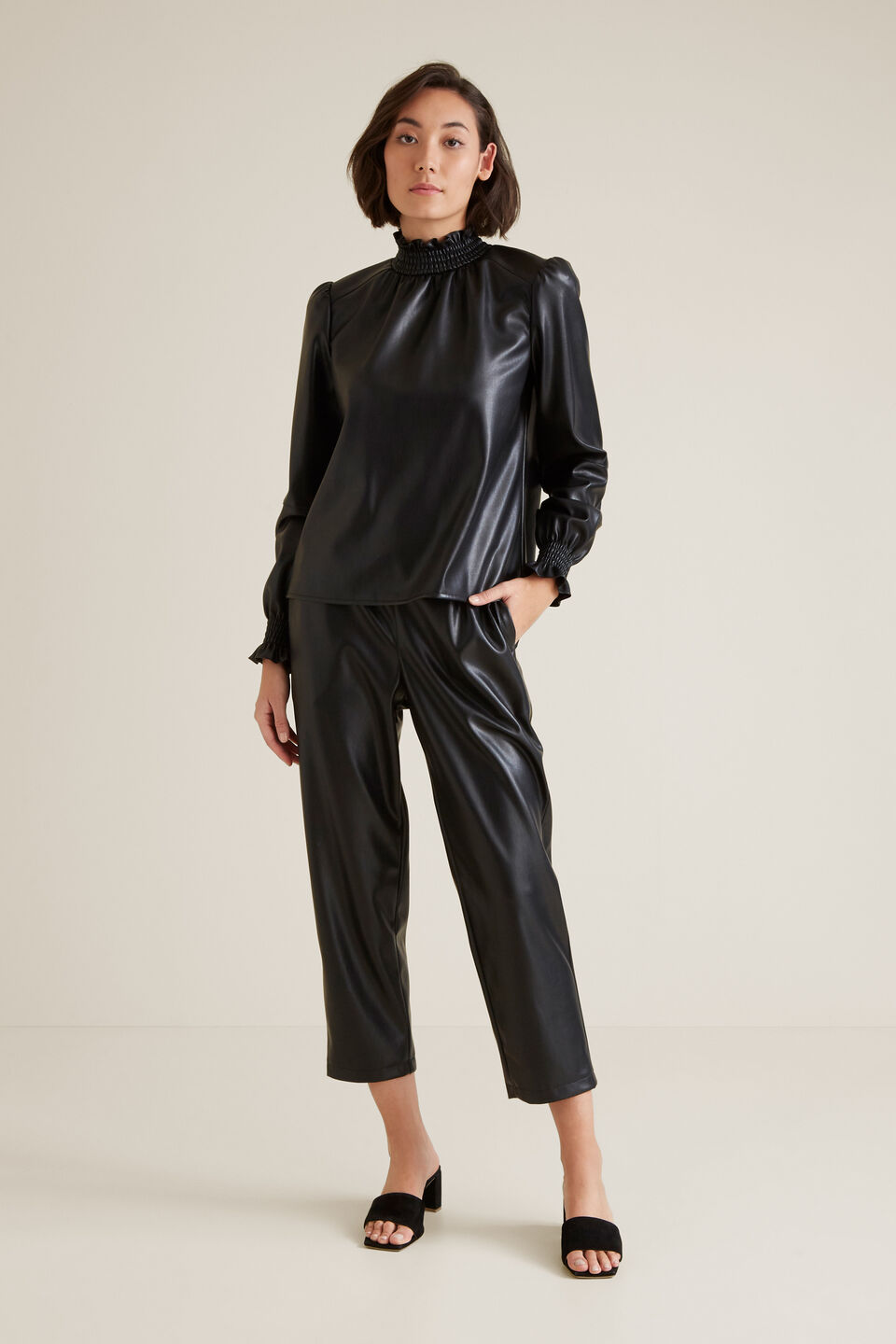 Frill PU Top  