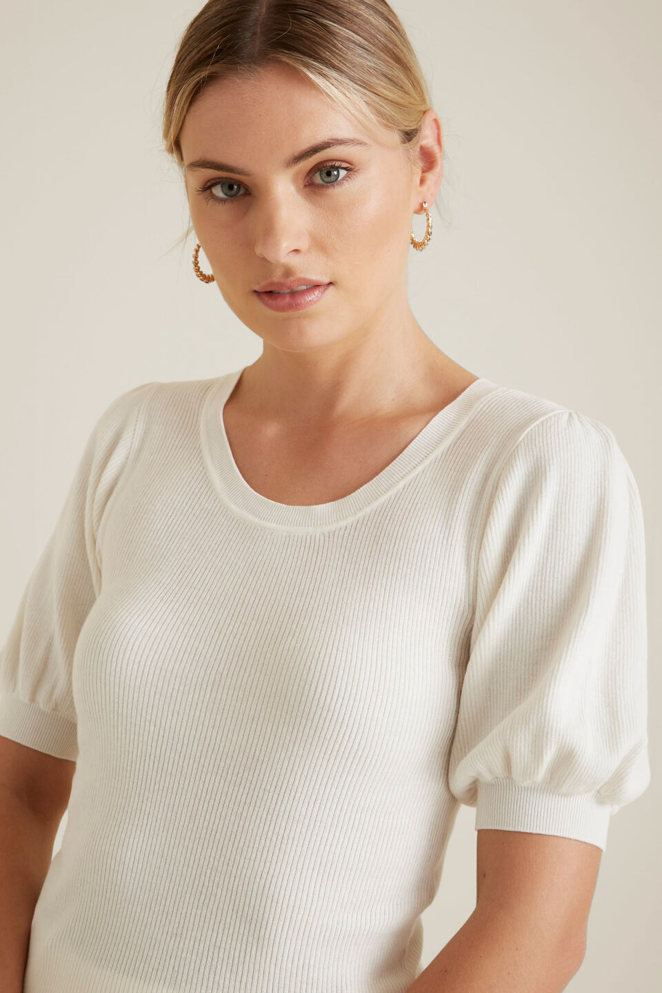 Puff Sleeve Knit  