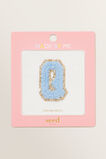 Made By Me Glitter Initial Patch  Q  hi-res