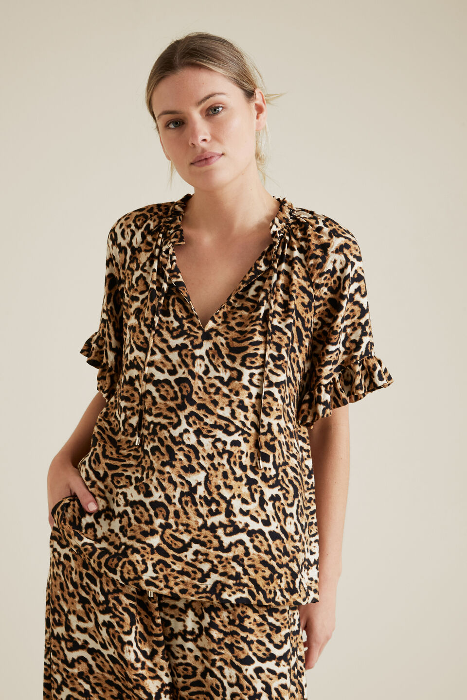 Animal Blouse  Leopard