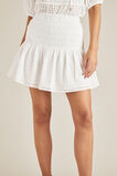 Shirred Broderie Skirt  Whisper White  hi-res