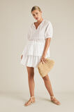 Shirred Broderie Skirt  Whisper White  hi-res