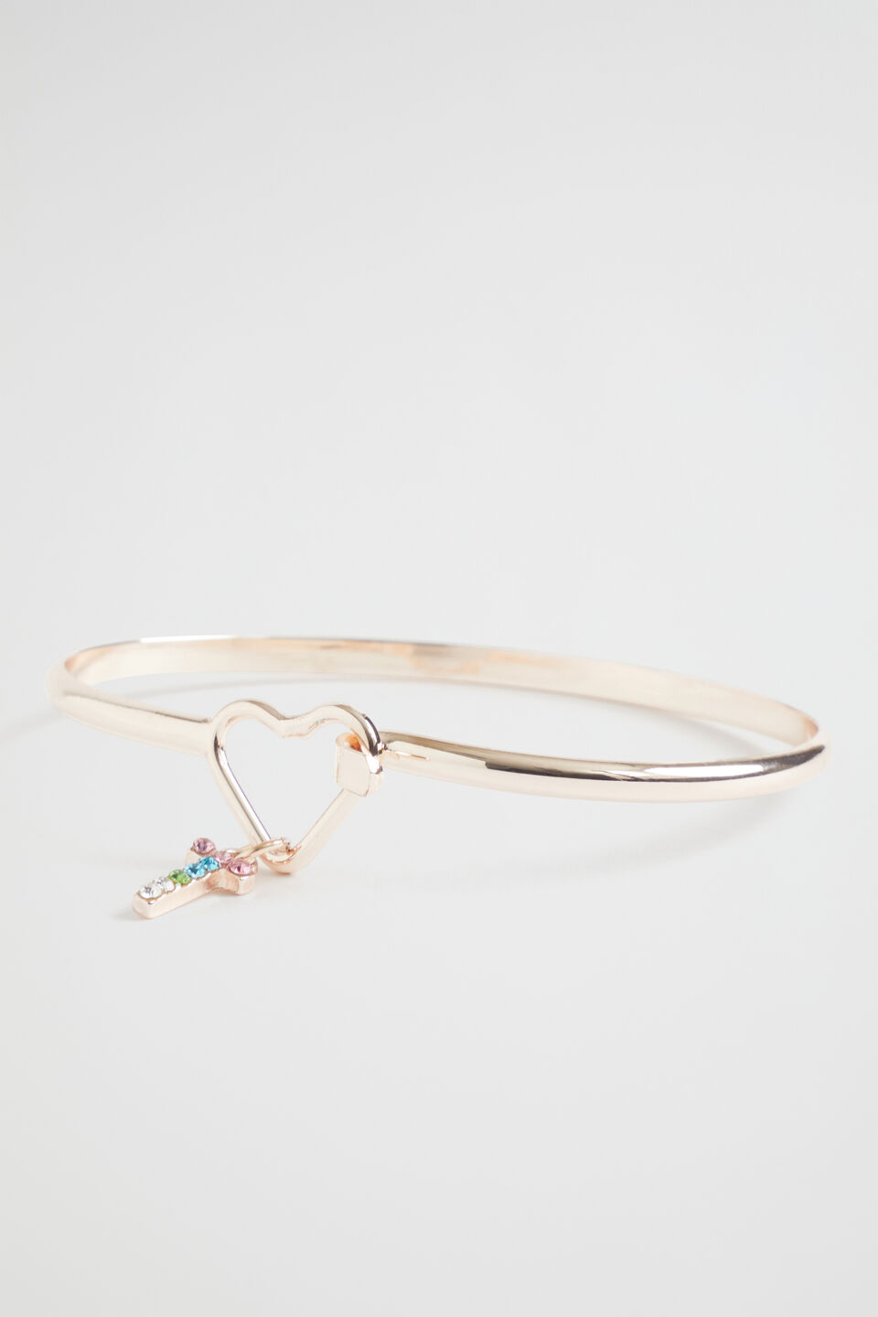 Rainbow Diamante Initial Bangle  T