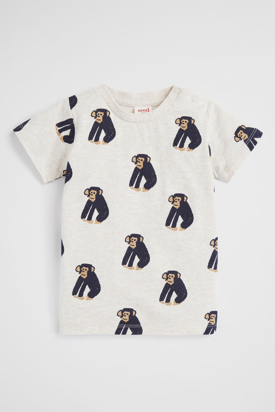 Monkey Tee  Oat Marle