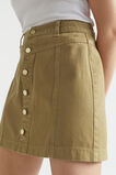 Denim Mini A Line Skirt  Deep Bronze  hi-res