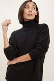 High Neck Wool Sweater  Black  hi-res