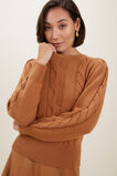Cable Knit Sweater  Burnt Bronze  hi-res