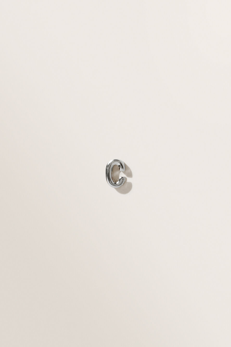 Silver Initial Charm  C