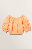 Geo Cutwork Top  Apricot  hi-res