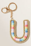 Rainbow Initial Keyring  U  hi-res