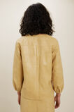 Vegan Leather V Neck Blouse  Fawn  hi-res