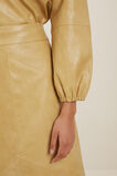 Vegan Leather V Neck Blouse  Fawn  hi-res