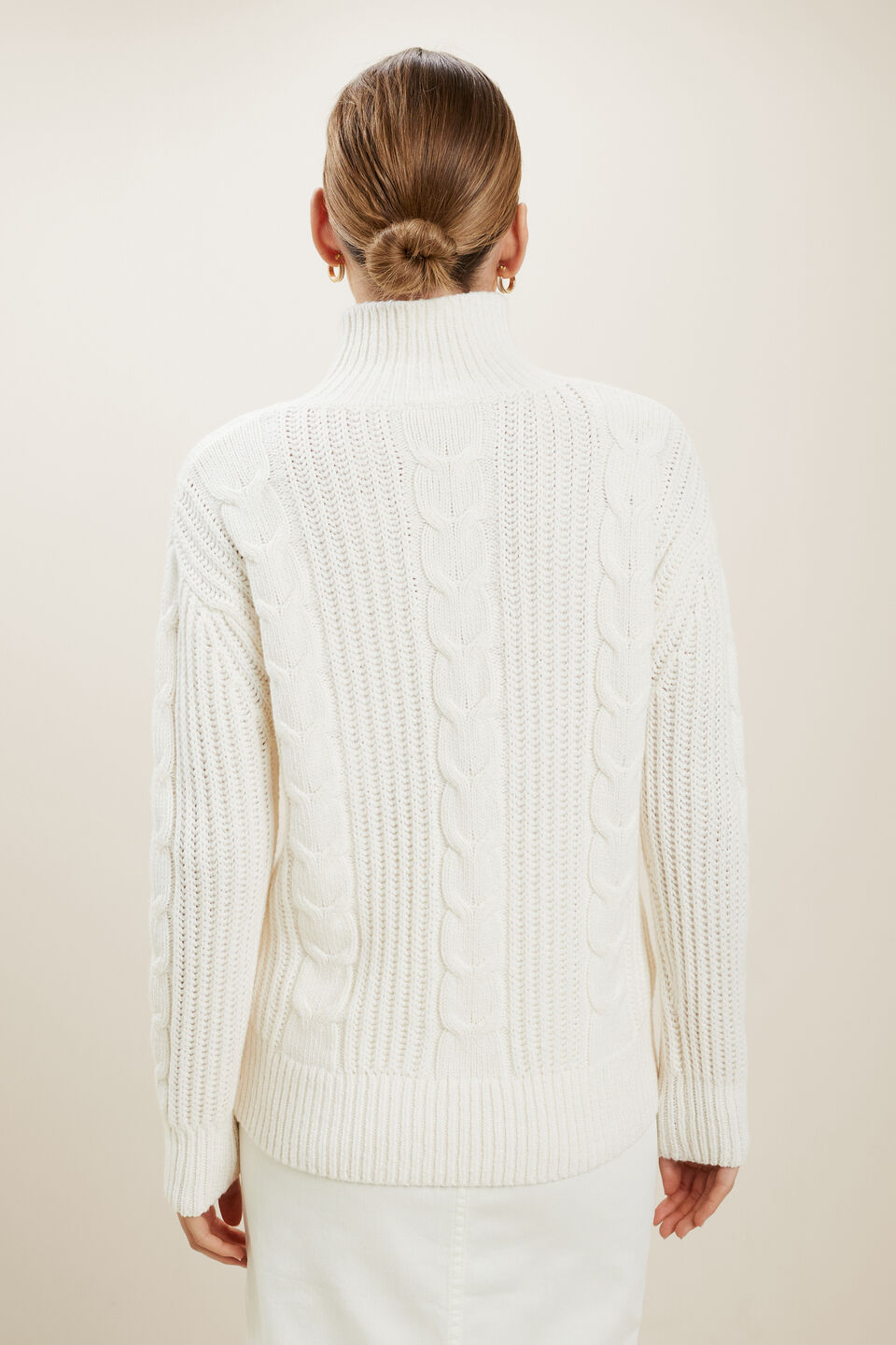 Cable Knit Sweater  French Vanilla