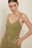 Boucle Knit Crop Top  Sage Green  hi-res