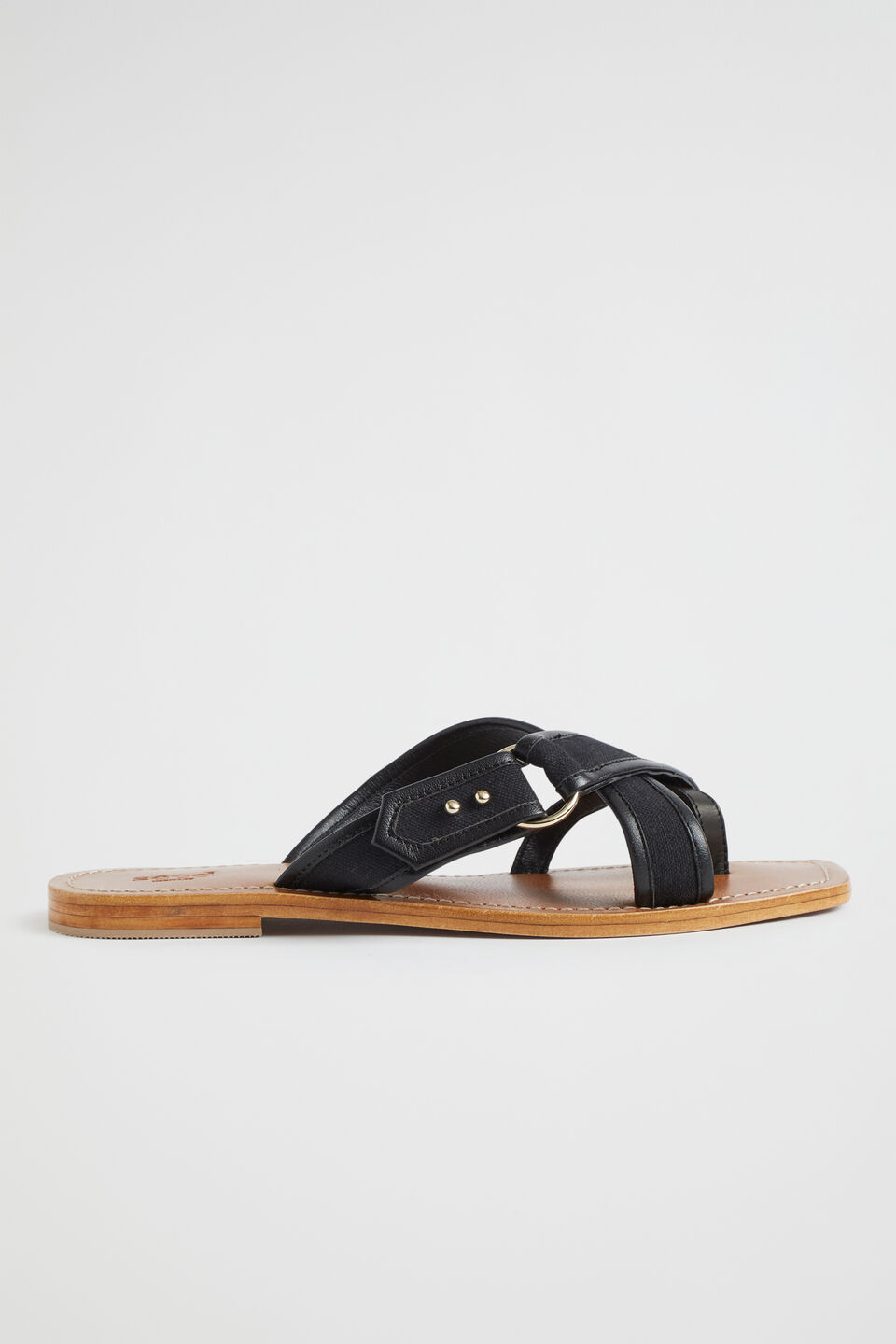 Evelyn Ring Sandal  Black