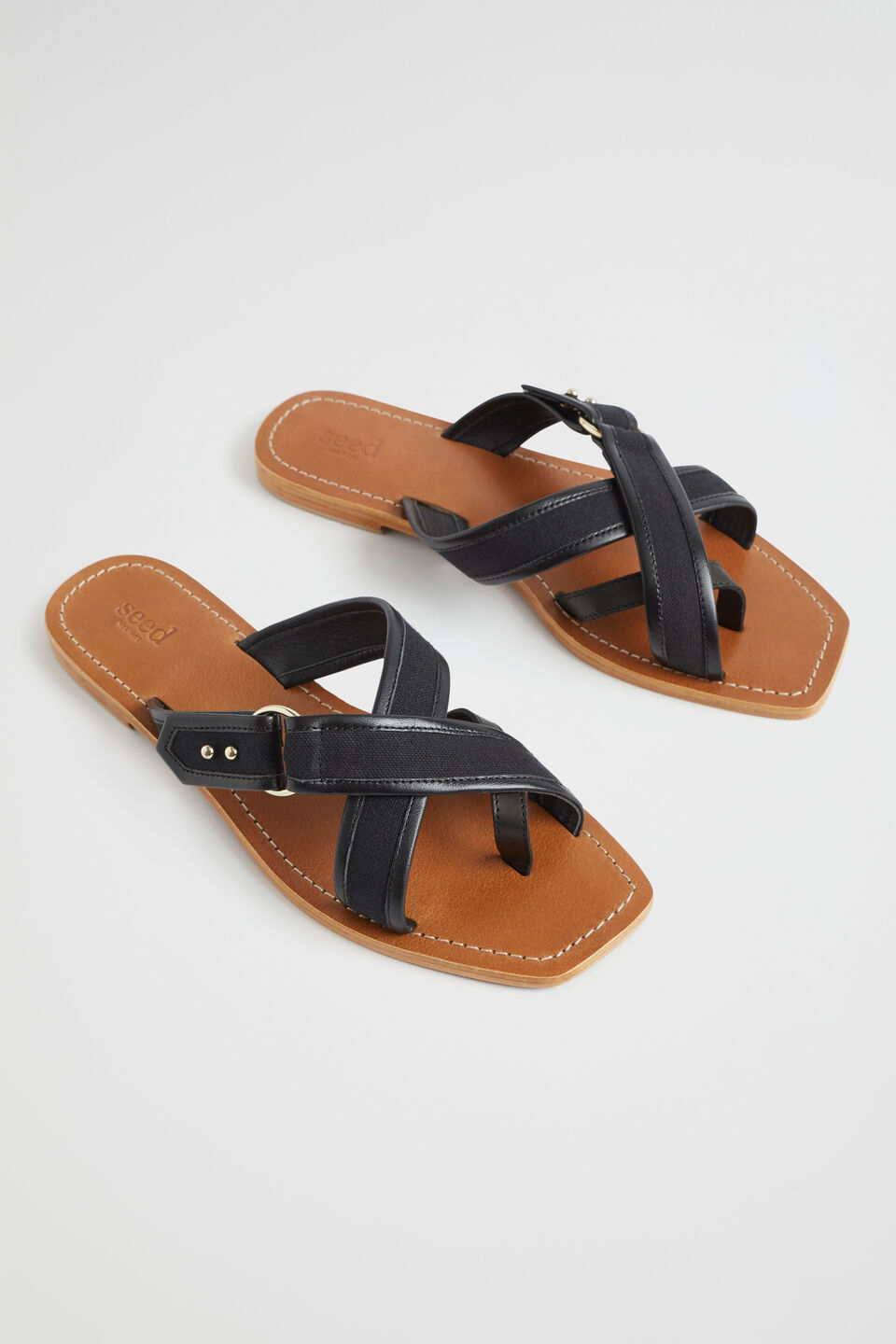 Evelyn Ring Sandal  Black
