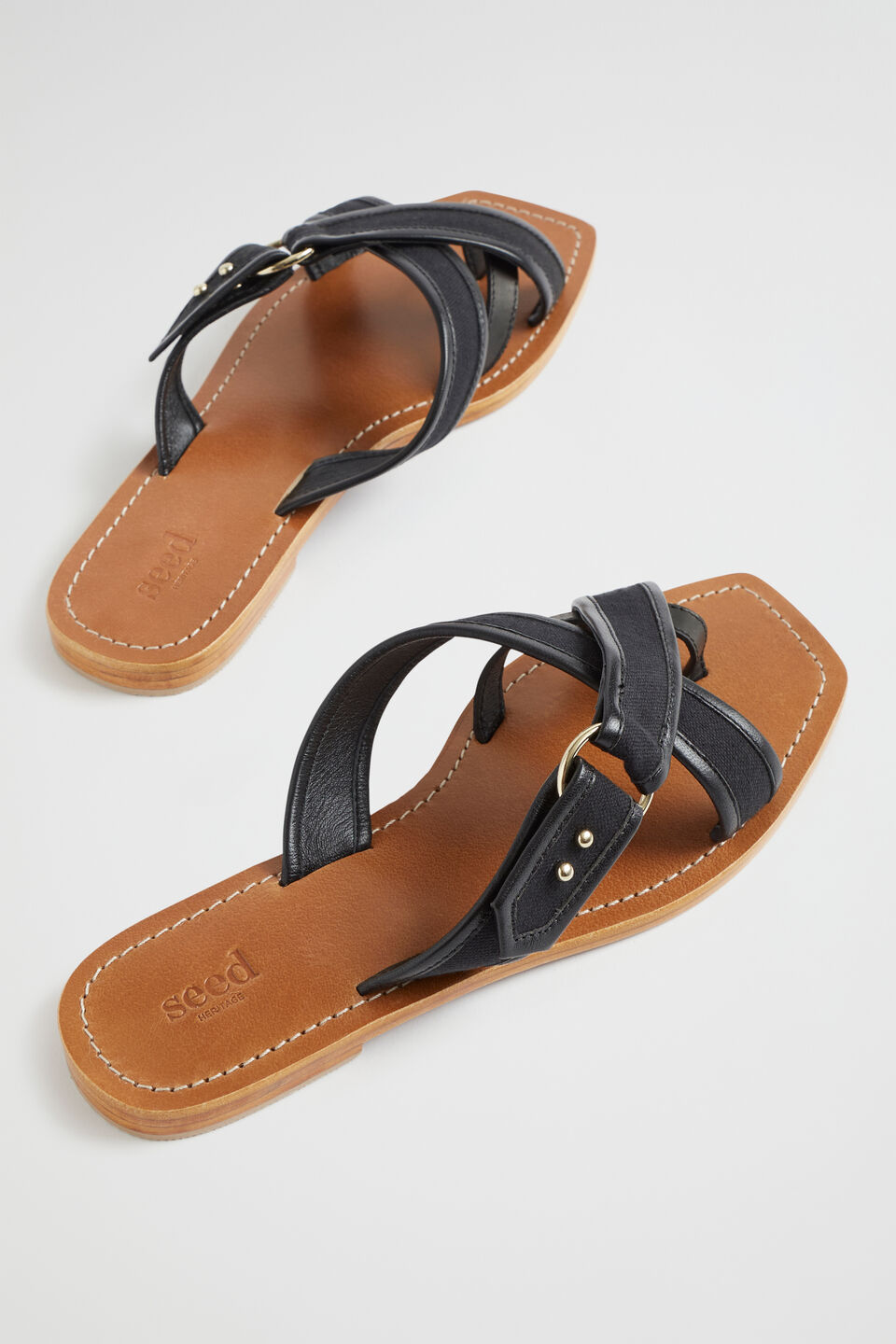 Evelyn Ring Sandal  Black