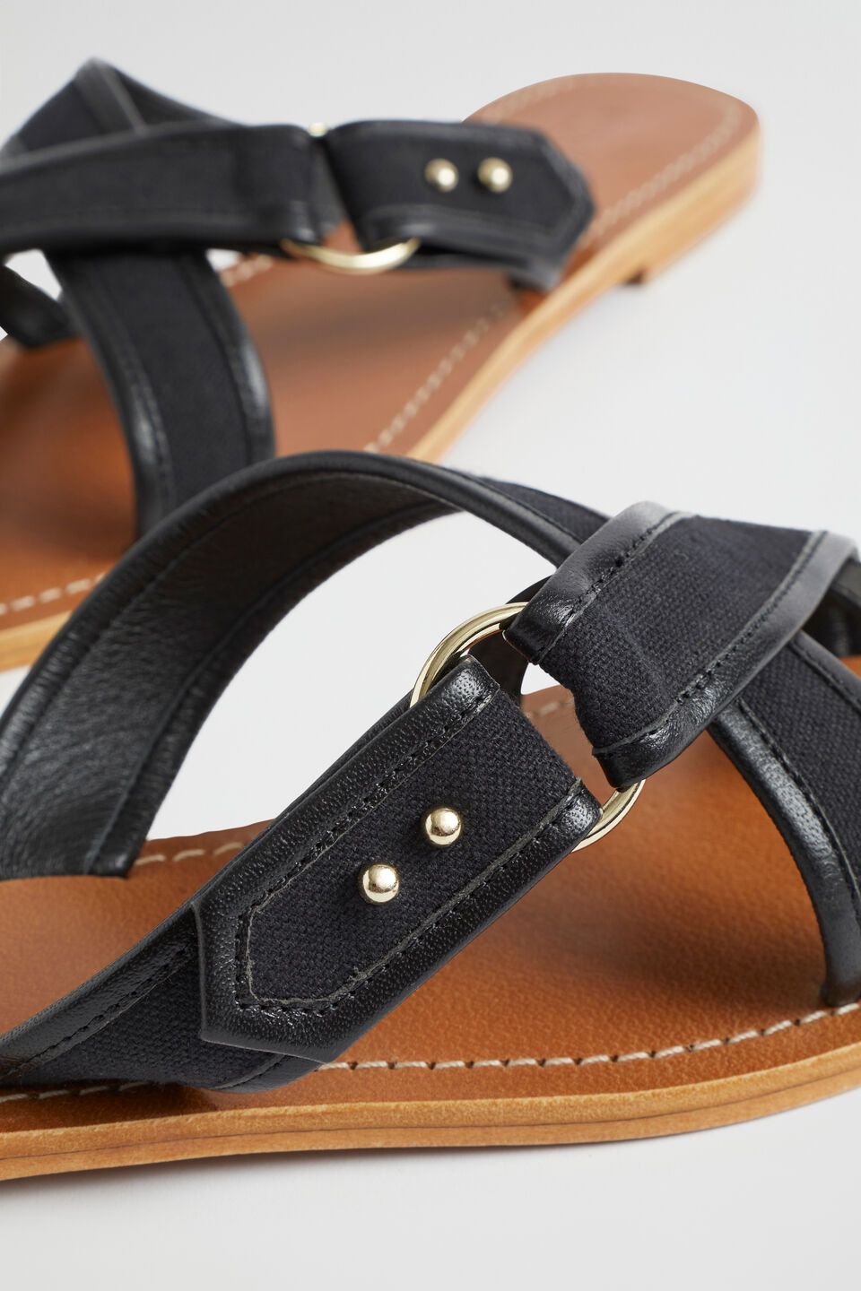 Evelyn Ring Sandal  Black